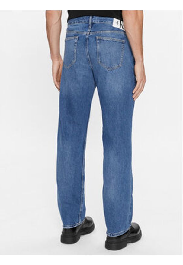 Calvin Klein Jeans Jeansy 90's J30J323355 Granatowy Straight Fit. Kolor: niebieski