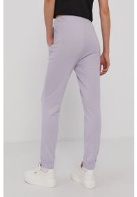 Pieces - Spodnie. Kolor: fioletowy. Materiał: dzianina. Wzór: gładki #3