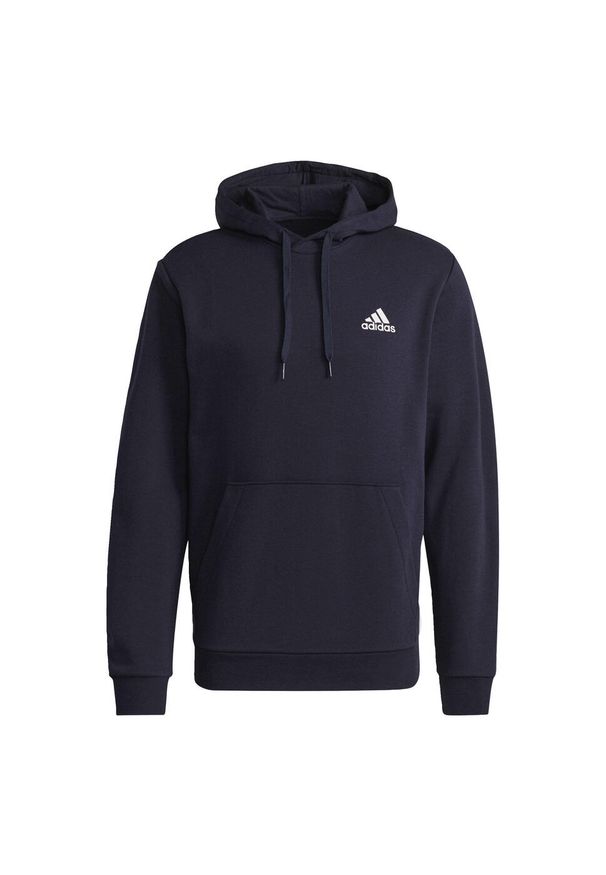Adidas - Essentials Fleece Hoodie. Typ kołnierza: kaptur. Kolor: biały, wielokolorowy, niebieski
