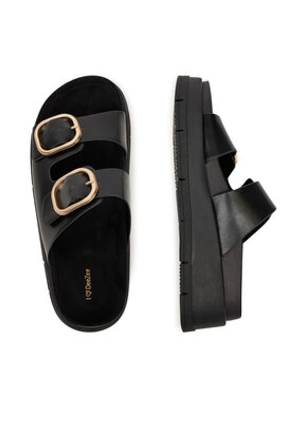 DeeZee Klapki HY62273-2 Czarny. Kolor: czarny. Materiał: materiał