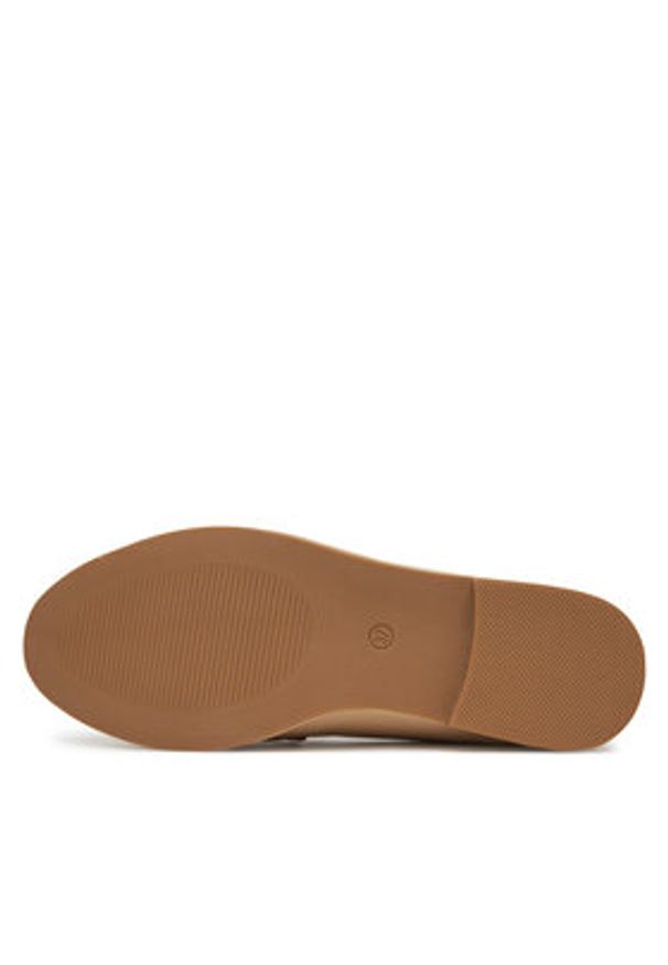 DeeZee Loafersy Y066 Beżowy. Kolor: beżowy. Materiał: skóra