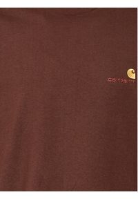 Carhartt WIP T-Shirt American Script I029956 Brązowy Regular Fit. Kolor: brązowy. Materiał: bawełna
