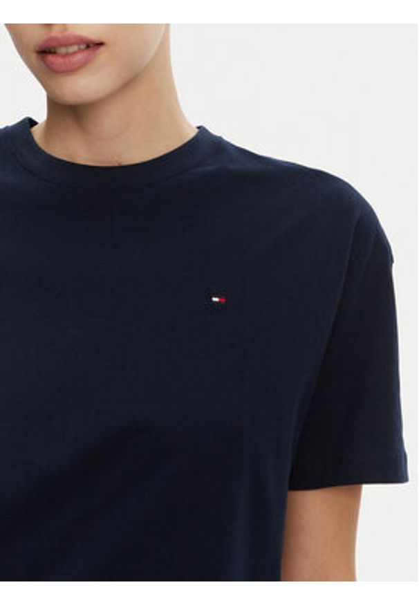 TOMMY HILFIGER - Tommy Hilfiger T-Shirt UW0UW05763 Granatowy Regular Fit. Kolor: niebieski. Materiał: bawełna