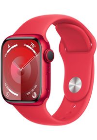 APPLE - Smartwatch Apple Watch 9 GPS 41mm aluminium (Product) RED | Czerwony pasek sportowy M/L. Rodzaj zegarka: smartwatch. Kolor: czerwony. Materiał: materiał. Styl: sportowy #1