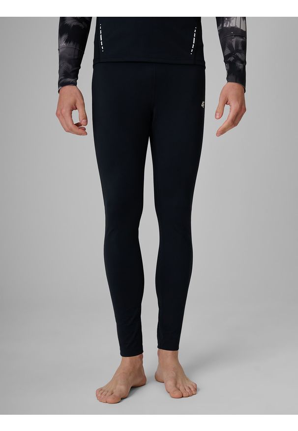 4f - 4F Legginsy do pływania i sportów wodnych z filtrem UPF50+ męskie - czarne XXL. Kolor: czarny. Materiał: materiał, skóra. Długość: do kostek. Sezon: lato. Sport: żeglarstwo, pływanie