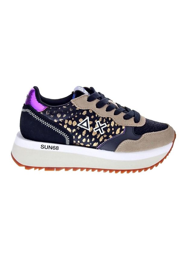 Buty SUN68 BIG ALLY ANIMALIER Czarny. Kolor: czarny. Materiał: tkanina, skóra