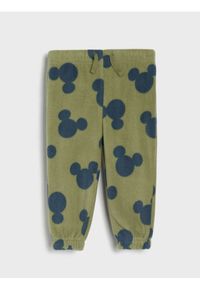Sinsay - Spodnie ze wzorem Mickey - zielony. Kolor: zielony