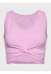 Deha Top A00190 Różowy Slim Fit. Kolor: różowy. Materiał: bawełna
