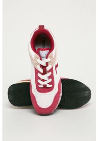 Trussardi Jeans - Buty. Nosek buta: okrągły. Zapięcie: sznurówki. Kolor: czerwony. Materiał: materiał, syntetyk, skóra, guma, zamsz. Szerokość cholewki: normalna. Obcas: na obcasie. Wysokość obcasa: średni #4