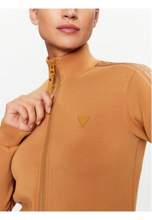 Guess Bluza New Allie V2YQ17 K7UW2 Beżowy Regular Fit. Kolor: beżowy. Materiał: wiskoza