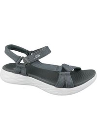 skechers - Sandały damskie, Skechers On The Go 600. Kolor: szary. Materiał: tkanina. Sport: turystyka piesza #1