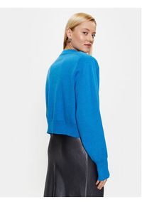 ROTATE Sweter Firm Rhinestone 1001152817 Niebieski Regular Fit. Kolor: niebieski. Materiał: bawełna #3