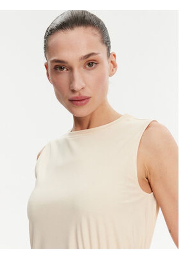 Weekend Max Mara Sukienka letnia Tenebre 2515621032 Écru Regular Fit. Materiał: syntetyk. Sezon: lato