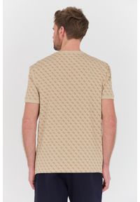 Guess - GUESS Beżowy męski t-shirt Jamey, Rozmiar M. Kolor: beżowy #4