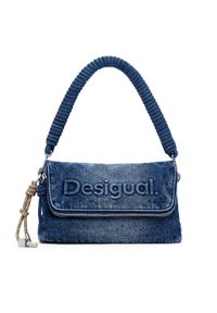 Desigual Torebka Half Logo 25SAXD23 Niebieski. Kolor: niebieski