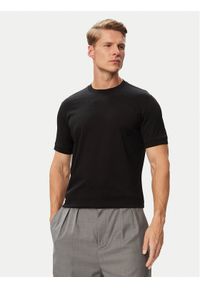 Karl Lagerfeld - KARL LAGERFELD T-Shirt 755001 563200 Czarny Regular Fit. Typ kołnierza: dekolt w karo. Kolor: czarny. Materiał: bawełna #1