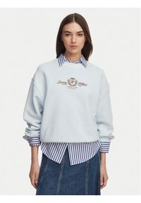 TOMMY HILFIGER - Tommy Hilfiger Bluza Crest Embroidery WW0WW48733 Niebieski jasny Relaxed Fit. Kolor: niebieski. Materiał: bawełna #1