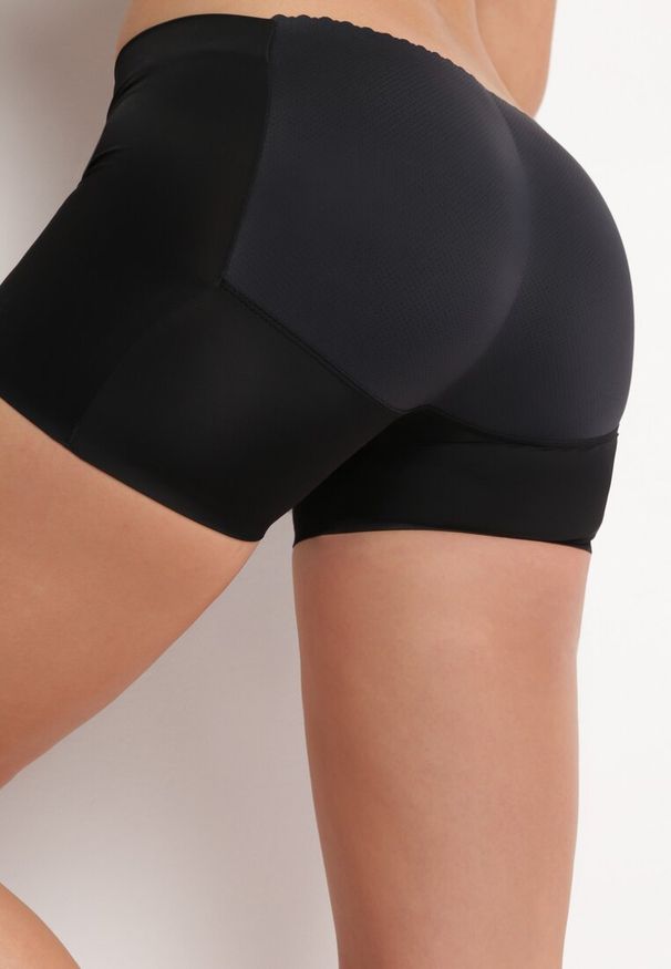 Born2be - Czarne Majtki Szorty Modelujące z Push-Upem Milless. Kolor: czarny. Materiał: materiał