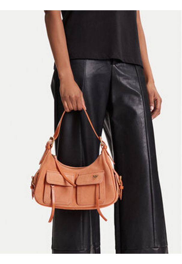 Pinko - PINKO Torebka Cargo Bag Classic PE 25 PLTT 102794 A29N Pomarańczowy. Kolor: pomarańczowy. Materiał: zamszowe, skórzane