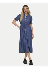 only - ONLY Sukienka jeansowa Charis 15363971 Granatowy Regular Fit. Kolor: niebieski. Materiał: lyocell #6