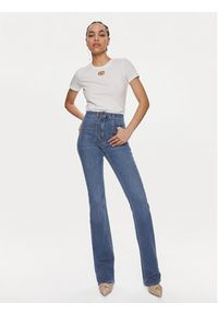 Elisabetta Franchi T-Shirt MA-52N-41E2-V180 Biały Regular Fit. Kolor: biały. Materiał: bawełna