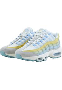 Nike - Damskie Zamszowe Buty Sportowe Air Max 95. Kolor: niebieski, biały, zielony, wielokolorowy. Materiał: zamsz. Sezon: zima. Styl: sportowy