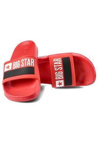 Big-Star - Czerwone Klapki Damskie Big Star Wodoodporne Buty. Okazja: na plażę. Kolor: czerwony. Sezon: lato. Styl: wakacyjny #3