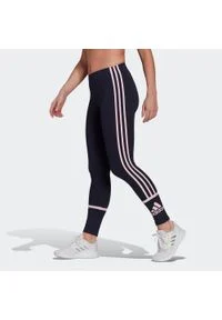 Adidas - Legginsy fitness Fitness colorblock. Materiał: elastan, bawełna. Sport: fitness #1