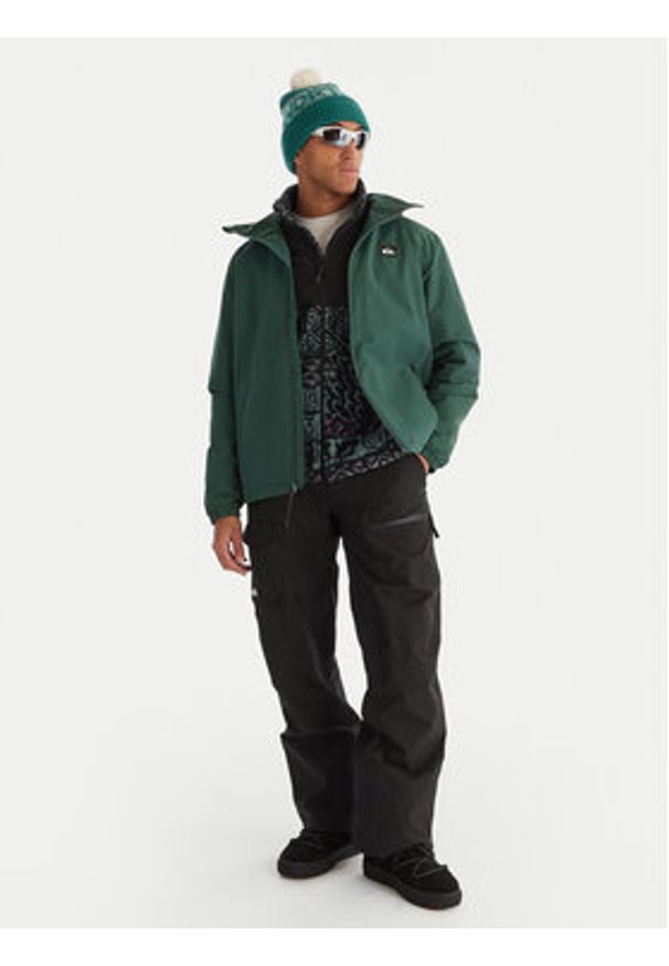 Quiksilver Kurtka przejściowa Overcast 3K EQYJK04202 Zielony Regular Fit. Kolor: zielony. Materiał: syntetyk