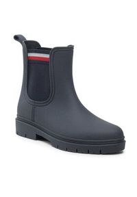 TOMMY HILFIGER - Tommy Hilfiger Kalosze Rain Boot Ankle Elastic FW0FW06774 Granatowy. Kolor: niebieski #6