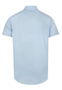 Letnia, Weekendowa Koszula Bawełniana - Pako Jeans - Błękitna. Okazja: na co dzień. Kolor: niebieski. Materiał: bawełna. Sezon: lato. Styl: casual #3