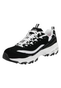 skechers - Damskie D'LITES BIGGEST FAN Sneakersy Czarny / Biały. Zapięcie: sznurówki. Kolor: biały, czarny, wielokolorowy. Materiał: guma, materiał, poliester, skóra. Szerokość cholewki: normalna. Model: Skechers Sport. Sport: turystyka piesza