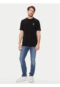 Karl Lagerfeld - KARL LAGERFELD T-Shirt 755026 542221 Czarny Regular Fit. Typ kołnierza: dekolt w karo. Kolor: czarny. Materiał: bawełna #3