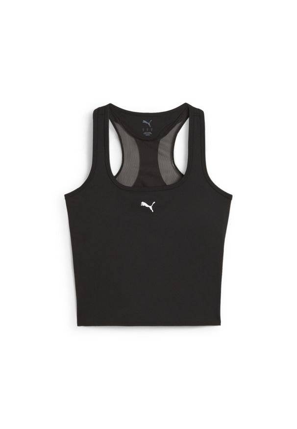 Puma - Damska koszulka bez rękawów 2 w 1 z siateczki CLOUDSPUN PUMA Black. Kolor: czarny. Długość rękawa: bez rękawów. Sport: bieganie