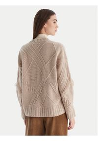 Weekend Max Mara Kardigan Stallo 2525346052 Beżowy Regular Fit. Kolor: beżowy. Materiał: wełna #3
