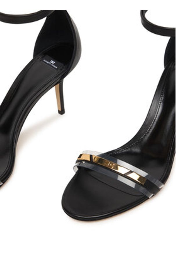 Elisabetta Franchi Sandały SA56L61E2 Czarny. Kolor: czarny. Materiał: skóra