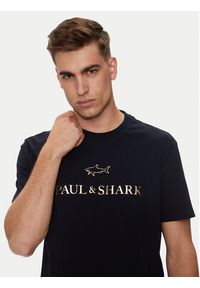 PAUL & SHARK - Paul&Shark T-Shirt 14311602 Granatowy Regular Fit. Kolor: niebieski. Materiał: bawełna #4