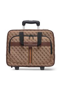 Guess Walizka kabinowa TMNAST P5143 Beżowy. Kolor: beżowy. Materiał: materiał #6
