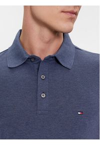 TOMMY HILFIGER - Tommy Hilfiger Polo 1985 MW0MW17771 Niebieski Slim Fit. Typ kołnierza: polo. Kolor: niebieski. Materiał: bawełna #5