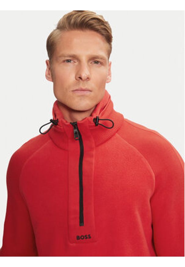 BOSS - Boss Sweter Zartic 50523167 Czerwony Regular Fit. Kolor: czerwony. Materiał: wiskoza