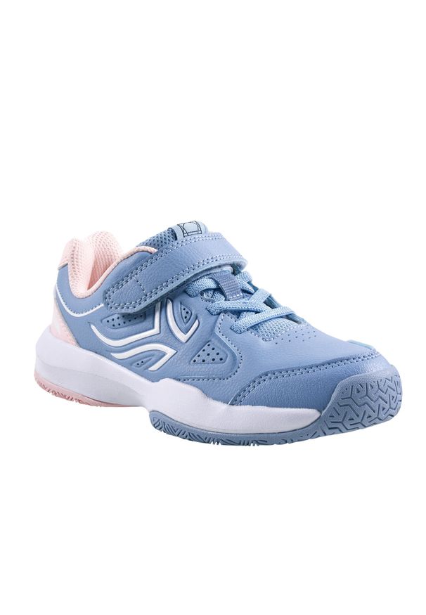 ARTENGO - Buty tenisowe dla dzieci Artengo TS530. Kolor: szary, wielokolorowy, niebieski. Materiał: kauczuk, mesh, tkanina. Szerokość cholewki: szeroka. Sport: tenis
