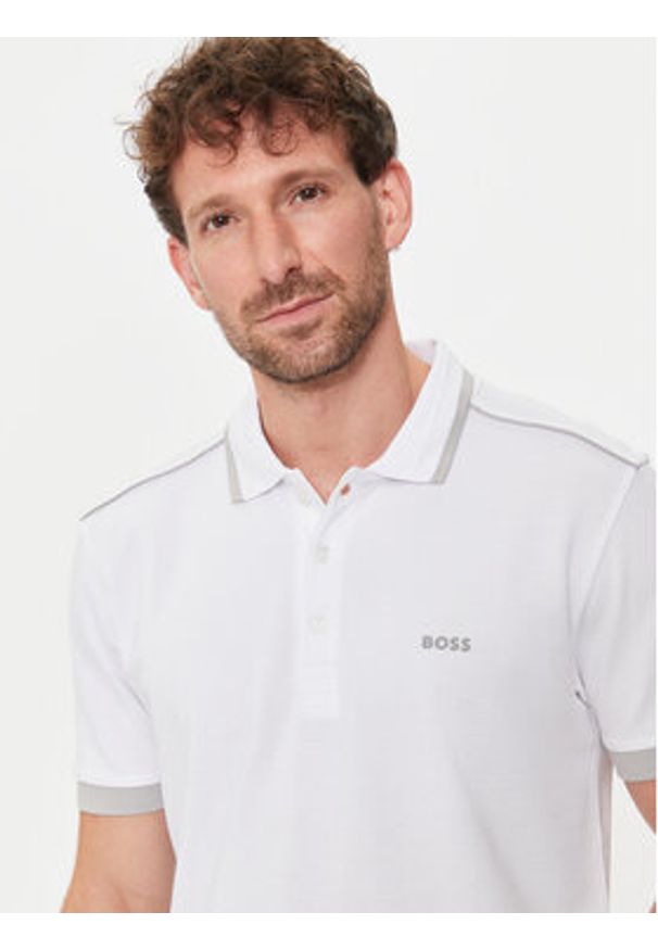 BOSS - Boss Polo Paddy 1 50512995 Biały Regular Fit. Typ kołnierza: polo. Kolor: biały. Materiał: bawełna