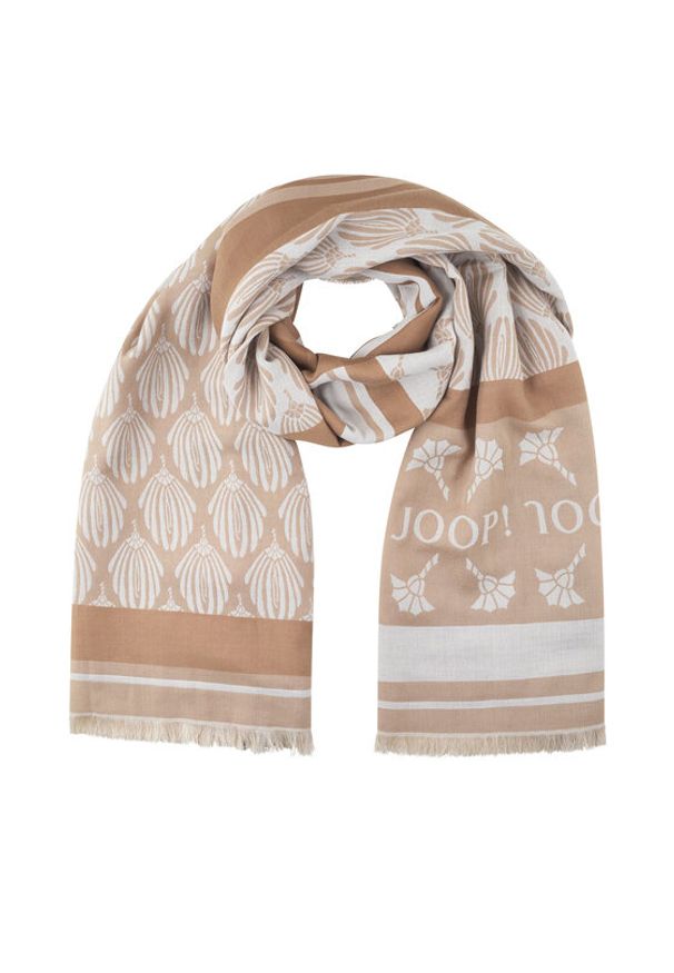 JOOP! Szalik 10018785 Beżowy. Kolor: beżowy. Materiał: materiał, bawełna