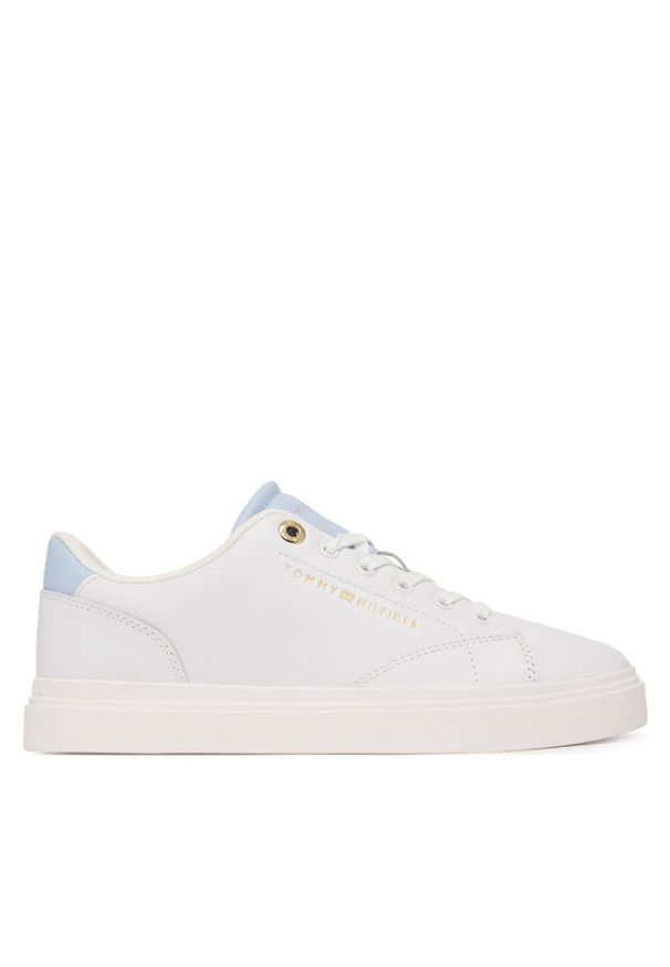 TOMMY HILFIGER - Tommy Hilfiger Sneakersy Th Feminine Cupsole Leather FW0FW09105 Biały. Kolor: biały. Materiał: skóra
