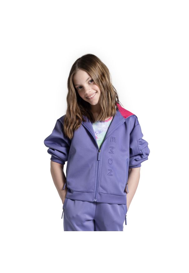 Lemon Explore - Bluza sportowa dla dzieci Lemon Exlopre WL5 rozpinana. Typ kołnierza: kaptur. Kolor: fioletowy. Materiał: wiskoza, poliester, elastan. Sport: turystyka piesza