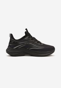 Born2be - Czarne Buty Sportowe Sneakersy na Piankowej Podeszwie Linasela. Okazja: na co dzień. Kolor: czarny. Materiał: jeans. Szerokość cholewki: normalna