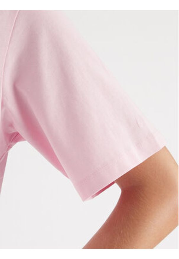 Selected Femme T-Shirt 16085609 Różowy Loose Fit. Kolor: różowy. Materiał: bawełna