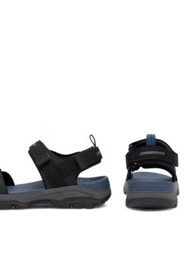 skechers - Skechers Sandały 205112 BLK Czarny. Kolor: czarny. Materiał: materiał