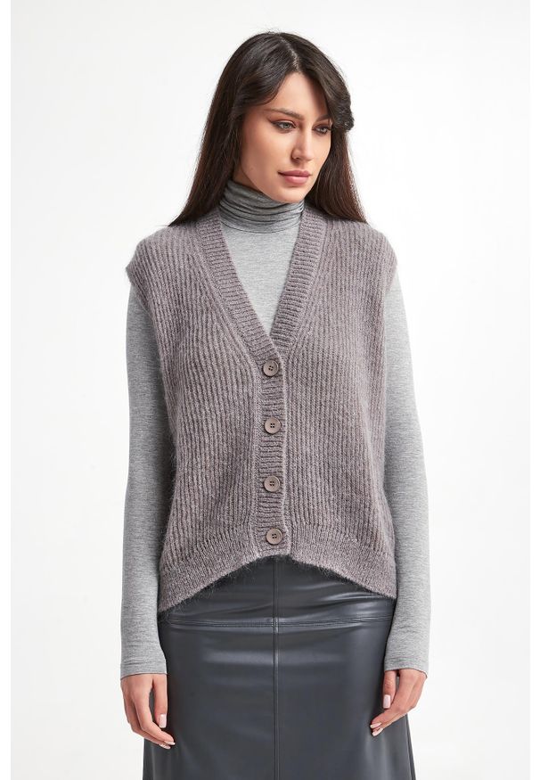 Max Mara Leisure - Kamizelka damska z moherem Fabiana MAX MARA LEISURE. Materiał: moher