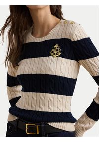 Lauren Ralph Lauren - LAUREN RALPH LAUREN Sweter 200957480002 Écru Slim Fit. Materiał: bawełna